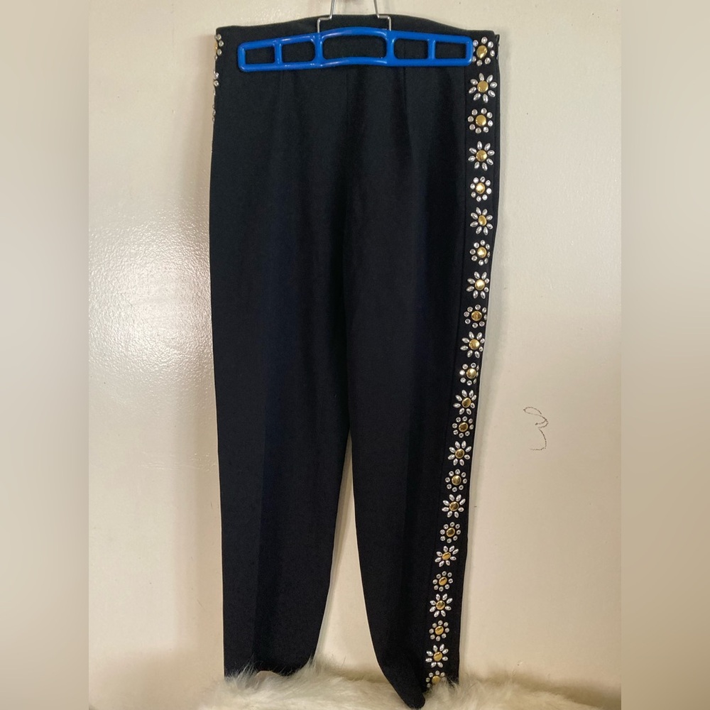Moschino CheapandChic Flower Studded Dress Pants